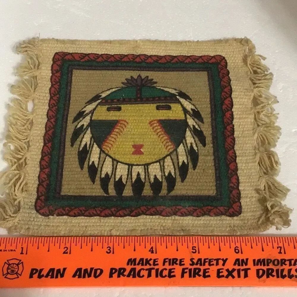 Vented, Indian motif trivet/pot holder from Elpaso saddle, blanket company